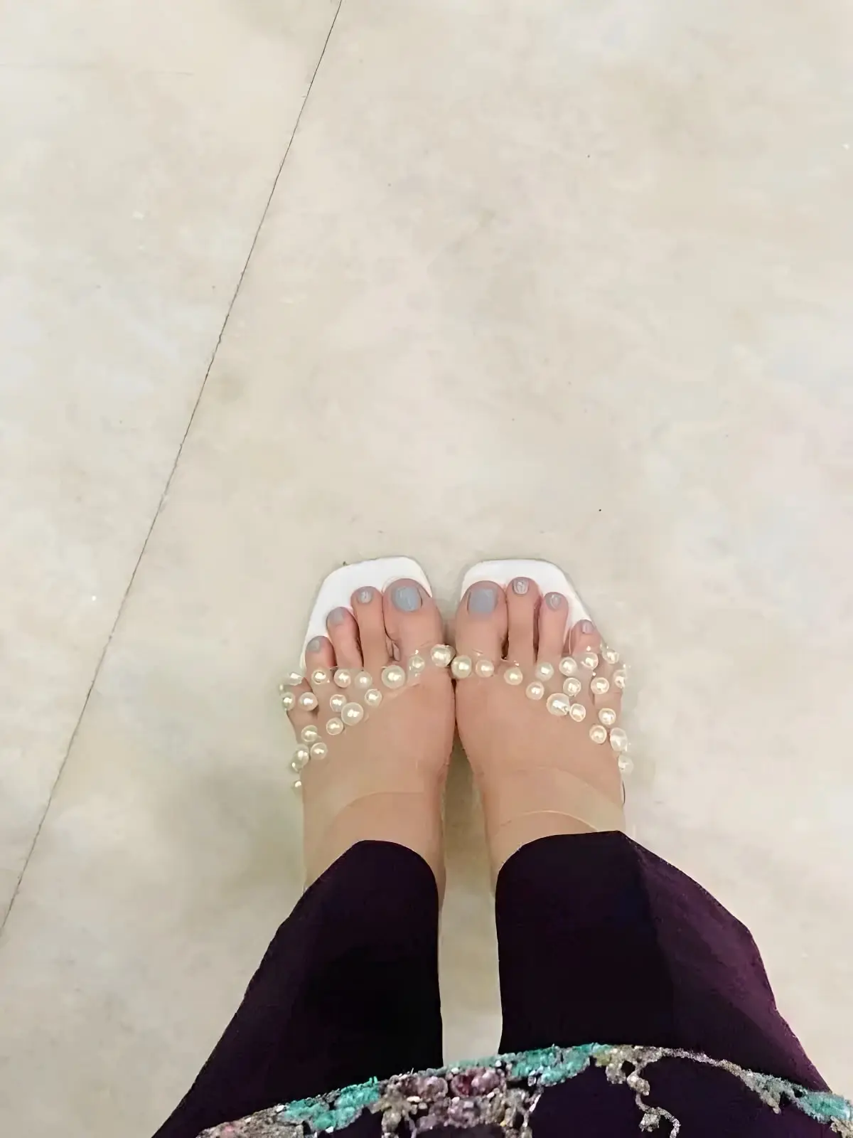 Women's Pearl Transparent High Heels 