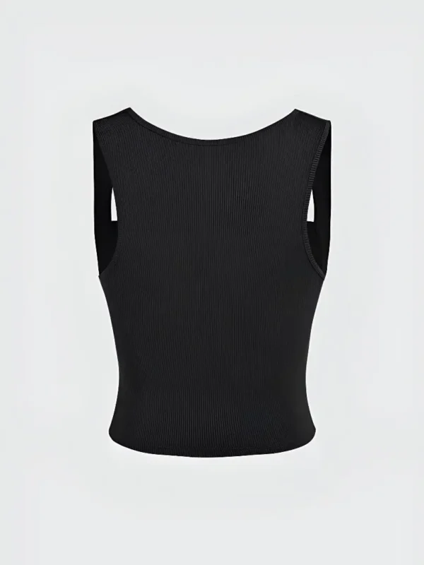Ruched Square Neck Crop Top
