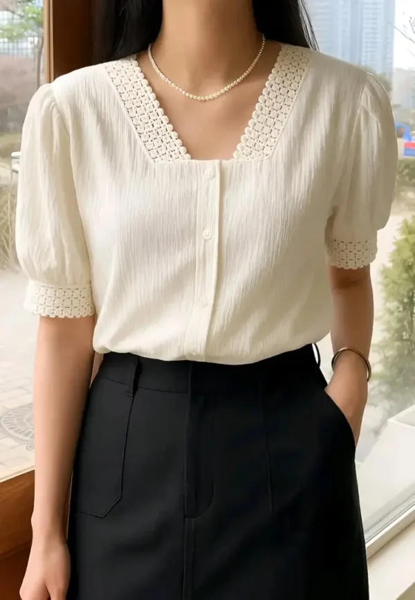 KOREAN V-NECK SHIRT FOR WOMEN