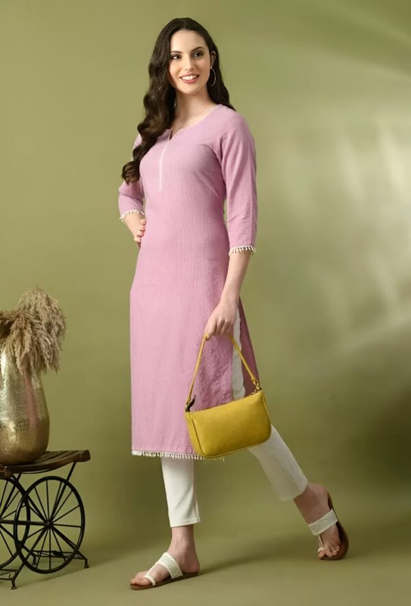 PURPLE COTTON KURTI FOR WOMEN