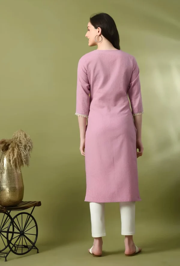 PURPLE COTTON KURTI FOR WOMEN