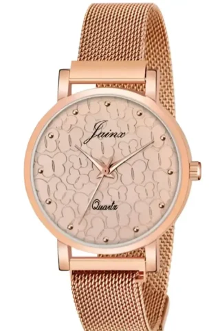 Rose Gold Mesh Watch