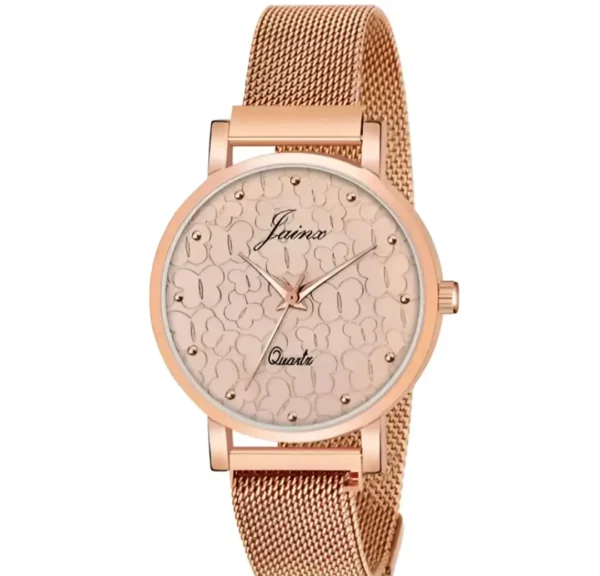 Rose Gold Mesh Watch