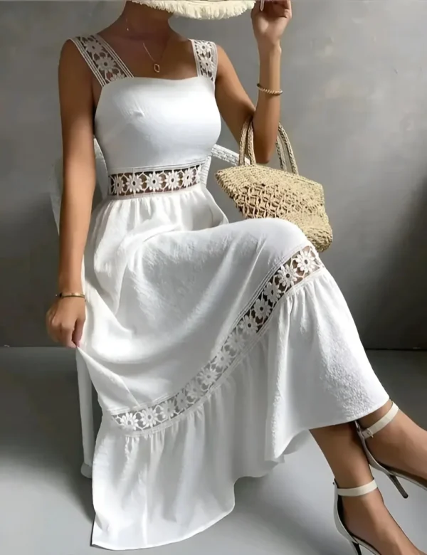 WHITE MAXI DRESS FOR SUMMER