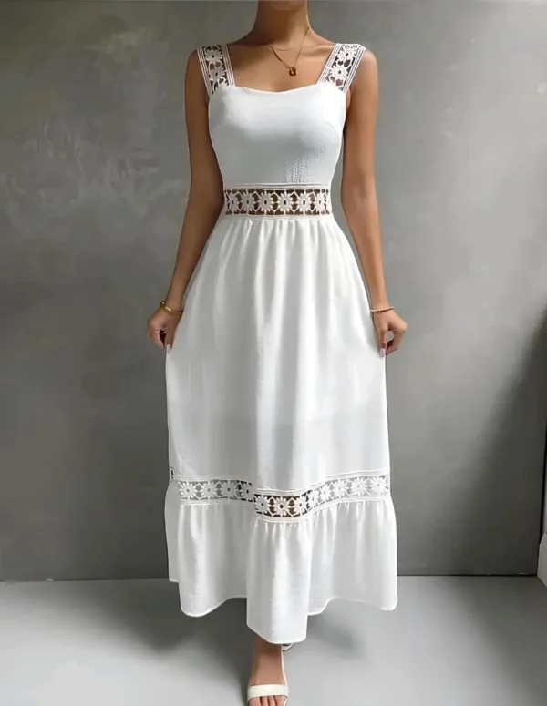 WHITE MAXI DRESS FOR SUMMER