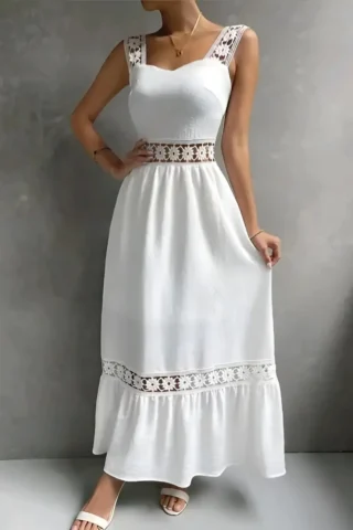 WHITE MAXI DRESS FOR SUMMER