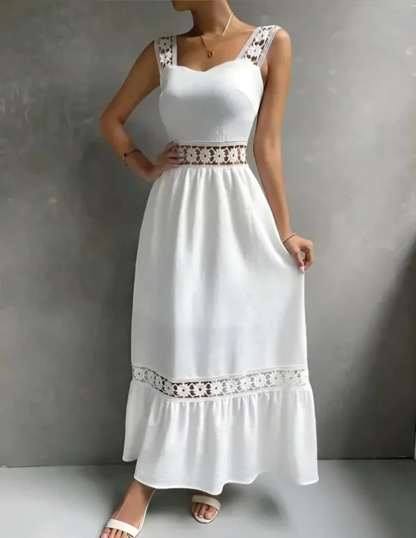 WHITE MAXI DRESS FOR SUMMER