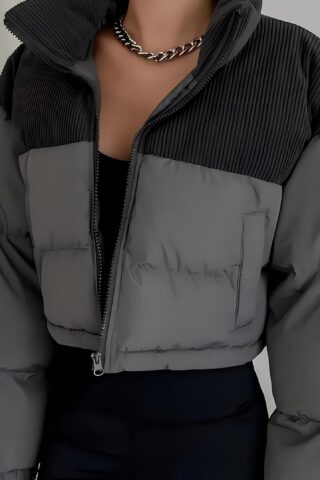 WOMEN CROPPED PUFFER JACKET