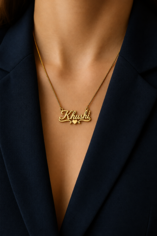 PERSONALIZED GOLD NAME NECKLACE WITH HEART – CUSTOM NAME PENDANT
