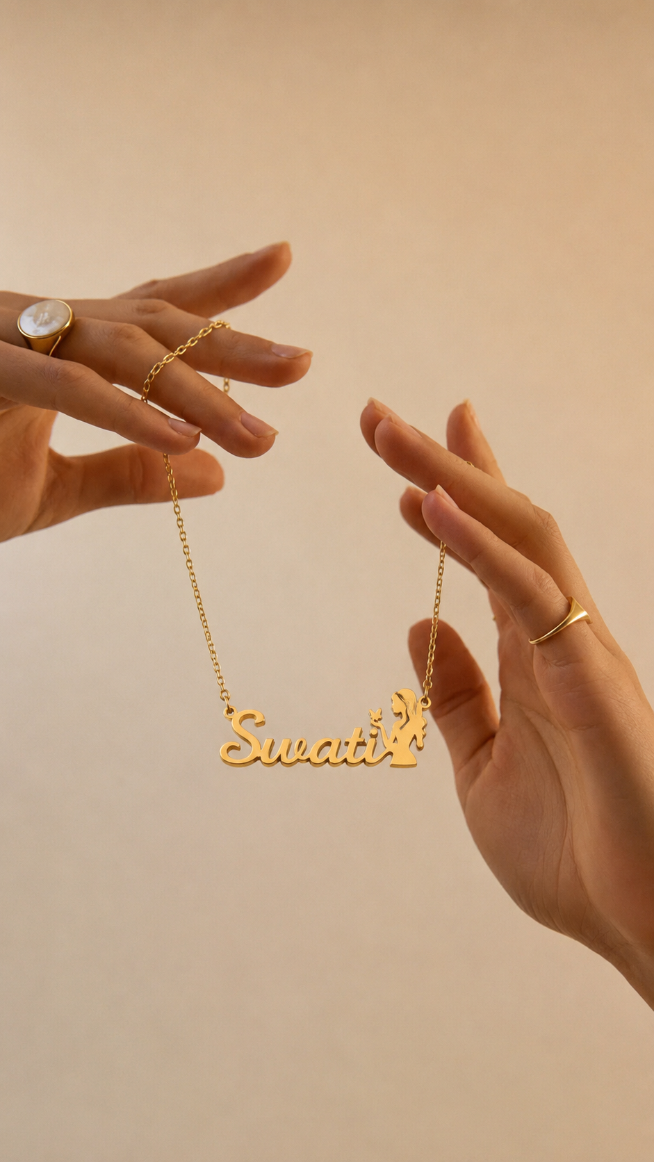 PERSONALIZED NAME PENDANT – ELEGANT CUSTOM GOLD NECKLACE
