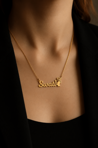 PERSONALIZED NAME PENDANT – ELEGANT CUSTOM GOLD NECKLACE