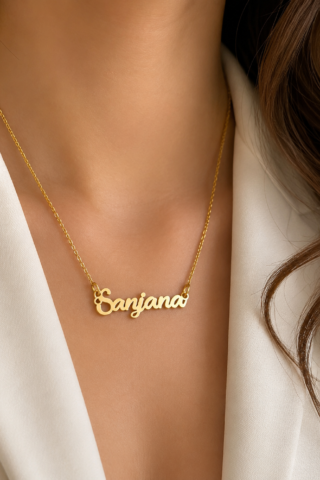 PERSONALIZED CUSTOM NAME NECKLACE –PERSONALIZED GOLD NAME PENDANT